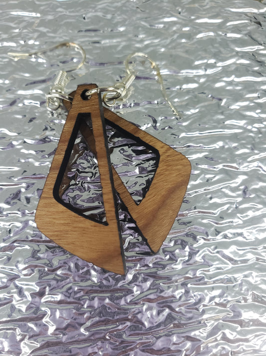 Through the Woods Wooden Earrings