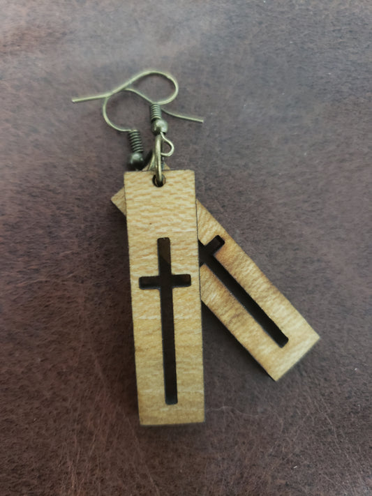 Rememberance Wooden Earrings