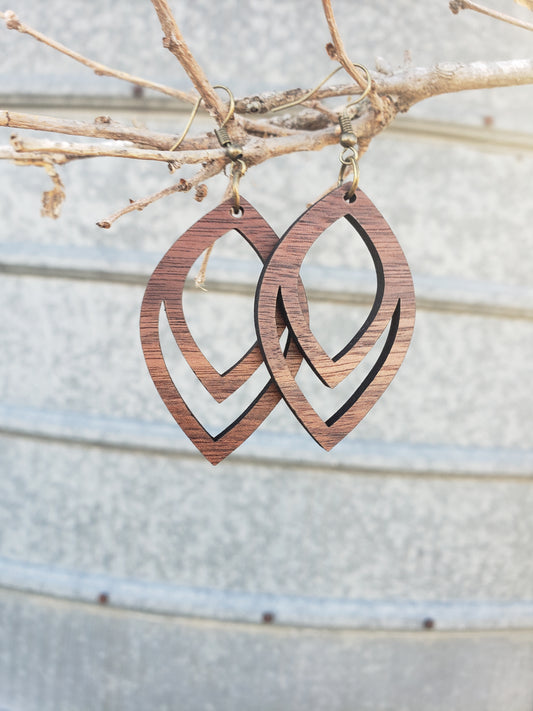 Tulip Wooden Earrings