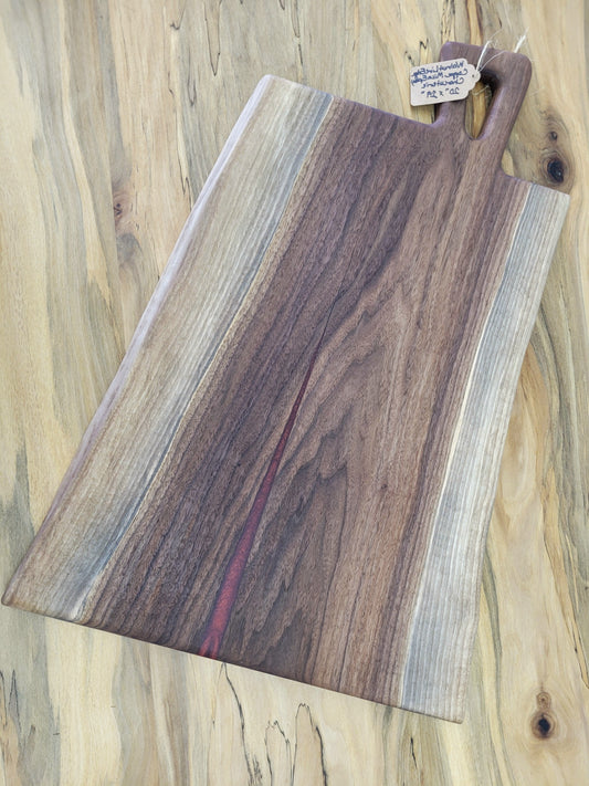 Walnut Copper Epoxy Live Edge Charcuterie Board