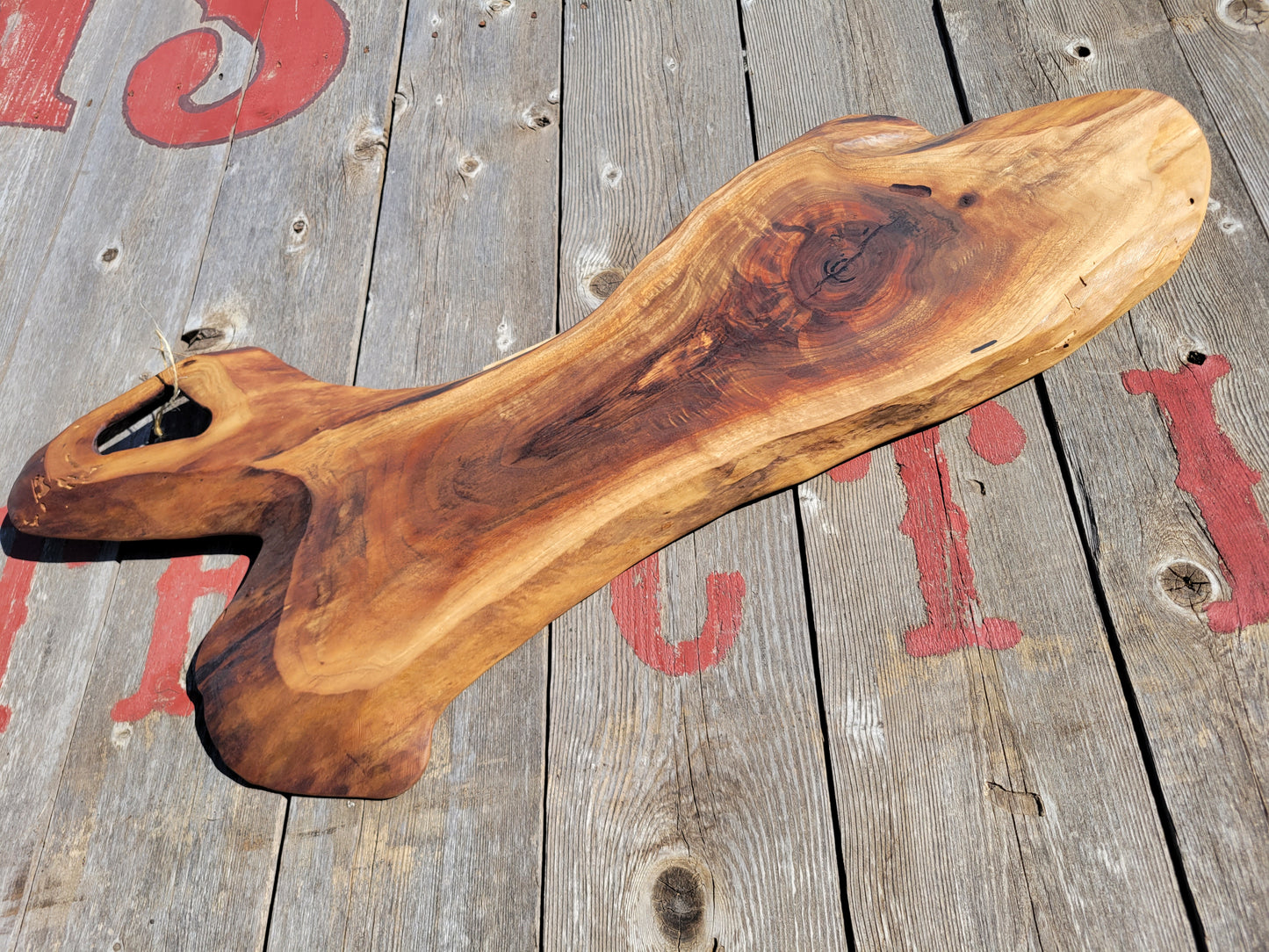 Walnut Live Edge Charcuterie Board With Handle
