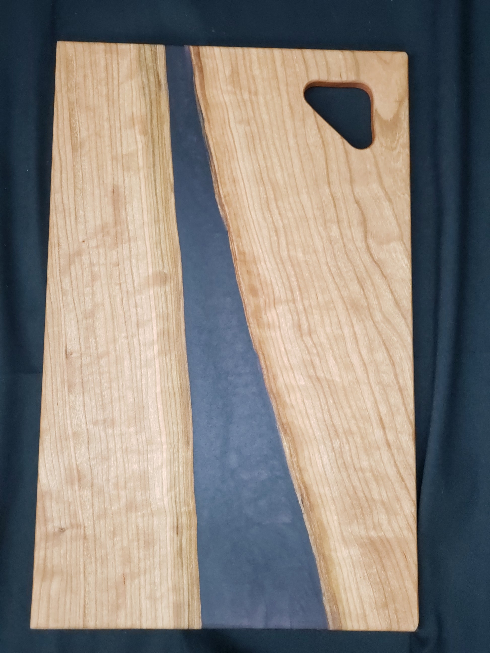 Black Epoxy Resin and Cherry Wood Charcuterie Board | Makers Woodshop