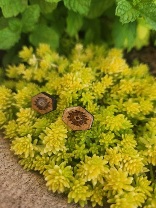 Mesa Wood Earrings, Post